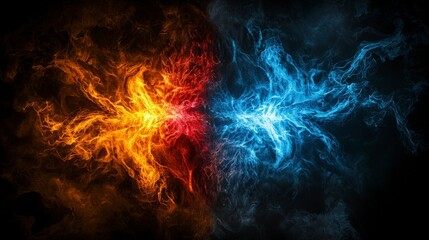 Fototapete - Dynamic plasma emotions in abstract art digital creation colorful environment vivid viewpoint energy concept