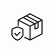 © Kamran - package delivery security check icon vector sign