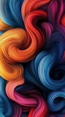 Poster - Colorful abstract swirling patterns with vibrant textures, dynamic creativity concept