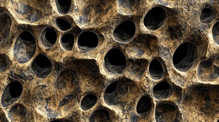 Grungy cragged bumpy pitted cavity stone texture map pattern background