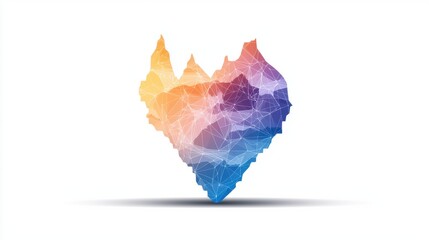 Poster - Icon Pin Location Colourful Silhouette Bold and dynamic pin silhouette in multiple vibrant hues, representing colorful destinations and modern navigation.