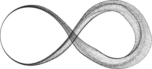 Wall Mural - infinity symbol . many vector roughen lines forming endless logo. limitless design element . continu