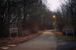 © Kevin - Foggy photo of a lonely asphalt trail, inside the dead winter forest.