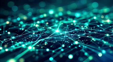 Global network connection, digital data flow, futuristic technology, abstract background, website banner