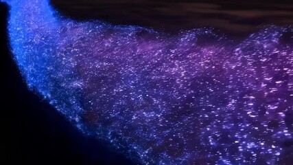 Wall Mural - glowing particles in the dark