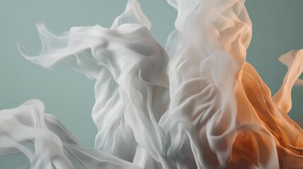 Sticker - Abstract smoke and fabric swirl in soft pastel colors