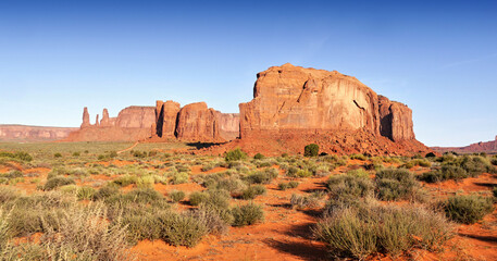 Wall Mural - Monument Valley, iconic landscape of the American West and western movies