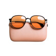 © MI coco - Stylish Round Sunglasses in Peach Case
