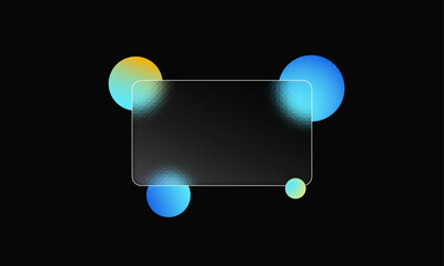 Wall Mural - Glassmorphism style website page template.
