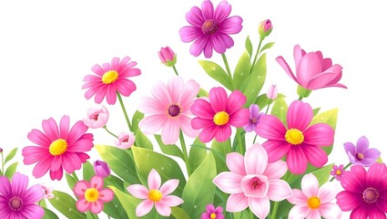 Hello spring seasonal banners collection. Spring lettering and colorful flowers. Flat style vector illustration.