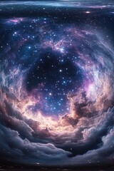 Wall Mural - Space scene with stars and nebulae