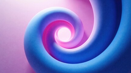 Poster - Abstract Swirling Forms in Vibrant Pink and Blue Hues, Creating a Hypnotic Visual Experience