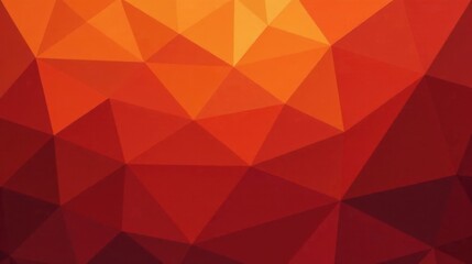 Fototapete - Abstract Red and Orange Geometric Low Poly Background Texture