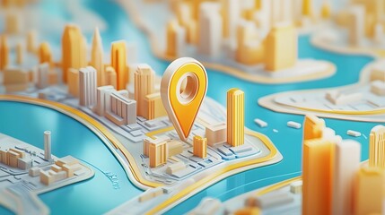 Poster - Aerial panoramic view of a vibrant thriving modern city with towering skyscrapers interconnected transportation routes and a bustling urban landscape  The image showcases the growth development