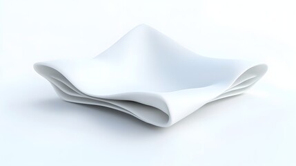 Fototapete - Elegant Fluid Curves and Waves in Minimalist Monochrome Composition