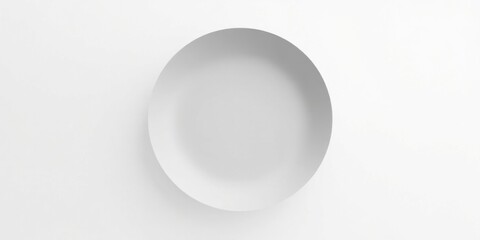 Fototapete - Abstract White Circular Depiction on a Smooth Surface Featuring Subtle Shadowing and Depth