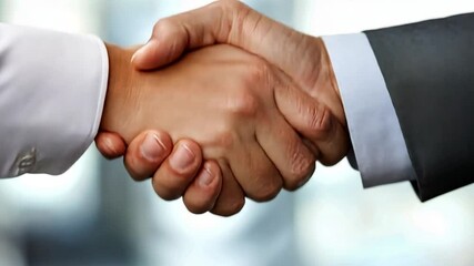 Wall Mural - confident business partner handshake with trust and leadership