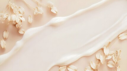 Poster - The soft flowing texture of a luxurious fabric in delicate pastel hues creates an ethereal sensual and elegant background perfect for beauty fashion and lifestyle imagery  The smooth