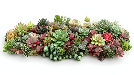 Aufkleber - Vibrant Assortment of Diverse Succulent Plants in Decorative Display