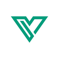 Abstract Letter V Logo design vector template on white background