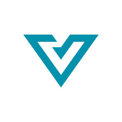 Abstract Letter V Logo design vector template on white background