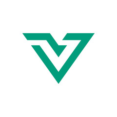 Abstract Letter V Logo design vector template on white background