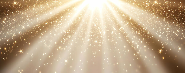 Sticker - Golden light rays, sparkle, background