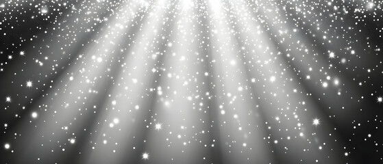 Sticker - Silver light rays, sparkle background