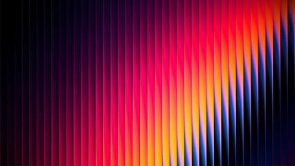 abstract ribbed fractal glass texture effect with bright smooth fluted vertical lines of colorful gr
