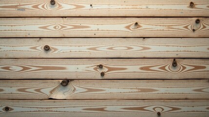 Poster - Rustic Weathered Wood Planks A Textured Background of Horizontal Light Brown and Beige Wooden Boards with Knots and Grain Detail