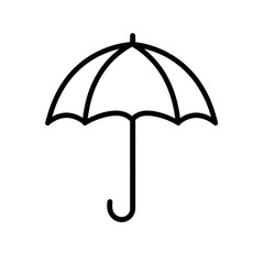 simple umbrella decal illustration with linear rain protection modern minimalist design weather acce