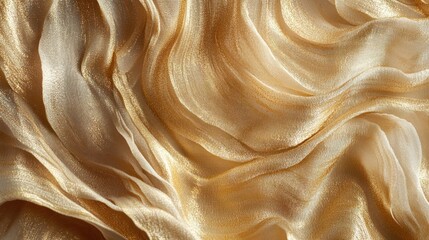 Poster - Golden Shimmer: Abstract Texture of Luxurious Fabric