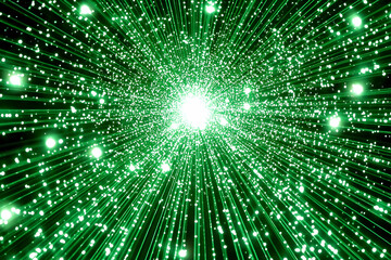 Wall Mural - Green energy burst, cosmic background, science fiction