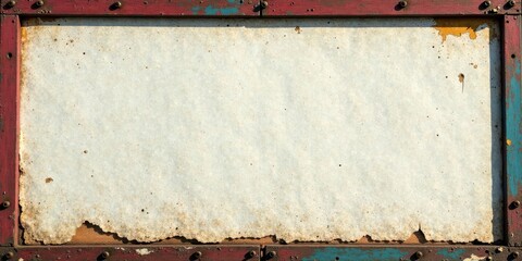 Aufkleber - Rustic Weathered Frame with Blank Off-White Surface Perfect for Vintage or Retro Design Projects