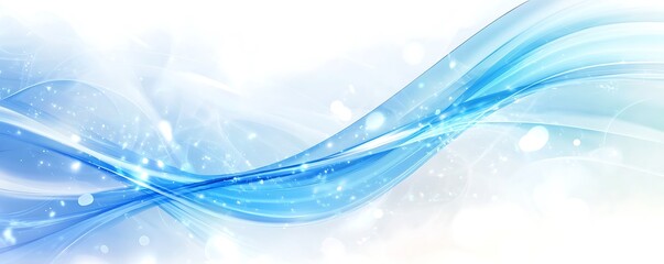 Beautiful abstract wave technology background with blue light digital effects, representing modern corporate tech