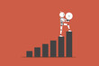 © Aan - Artificial intelligence robot climbing growth bar graph