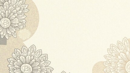 Fototapete - Elegant Floral Design with Neutral Tones and Soft Texture for Decorative Purposes