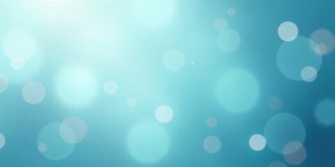 Poster - Abstract Teal Bokeh Background with Soft Light Effects and Blurred Circular Shapes for Design Projects