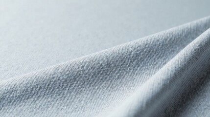 Aufkleber - Close-up view of subtly textured light-grey fabric showing delicate folds and a soft, smooth surface