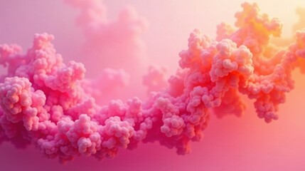Fototapete - Abstract Pink Cloud Formation A Serene Visual of Soft, Pastel Hues in a Dreamlike Composition