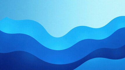 Poster - Serene Blue Wave Abstract Background Design Featuring Undulating Curves and Gradient Hues