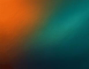 Wall Mural - dark orange and blue green teal stone background gradient toned rough stone surface texture colorful