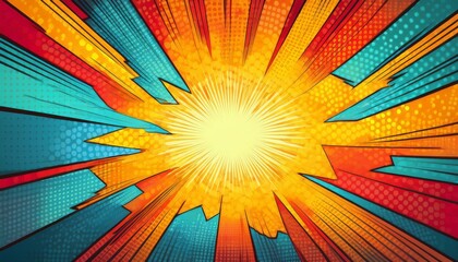 Wall Mural - blank colorful comic abstract background template