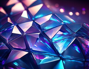 Wall Mural - beautiful modern diamond texture reflecting in blue and purple colors