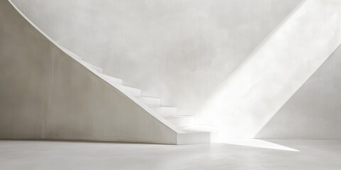 Fototapete - abstract scene where white space is used strategically to highlight minimalist features, emphasizing the beauty of simplicity and the impact of negative space in creating