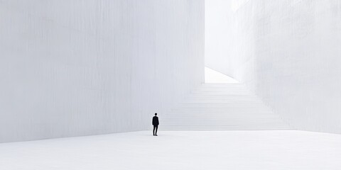 Leinwandbilder - abstract scene where white space is used strategically to highlight minimalist features, emphasizing the beauty of simplicity and the impact of negative space in creating