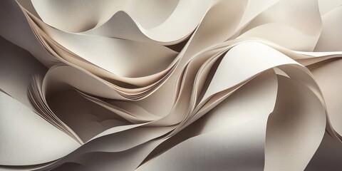 Leinwandbilder - abstract visual with paper textures that highlight the interplay of light and shadow on various paper surfaces, creating a sophisticated and immersive design with a touch