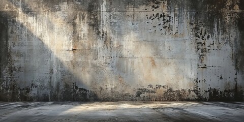 Fototapete - abstract visual with concrete textures that highlight the interplay of light and shadow on rugged surfaces, creating a rich and immersive background with a touch of conte