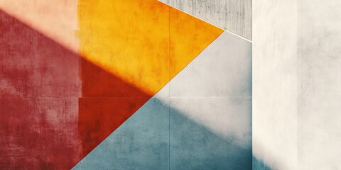 Leinwandbilder - abstract scene where minimalist principles are applied with a focus on simple color palettes, blending a few complementary shades to produce a visually engaging and refin