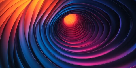 Leinwandbilder - abstract scene where radial gradients create a sense of depth and focus, using a harmonious palette to evoke a rich and immersive visual effect radiating from the center
